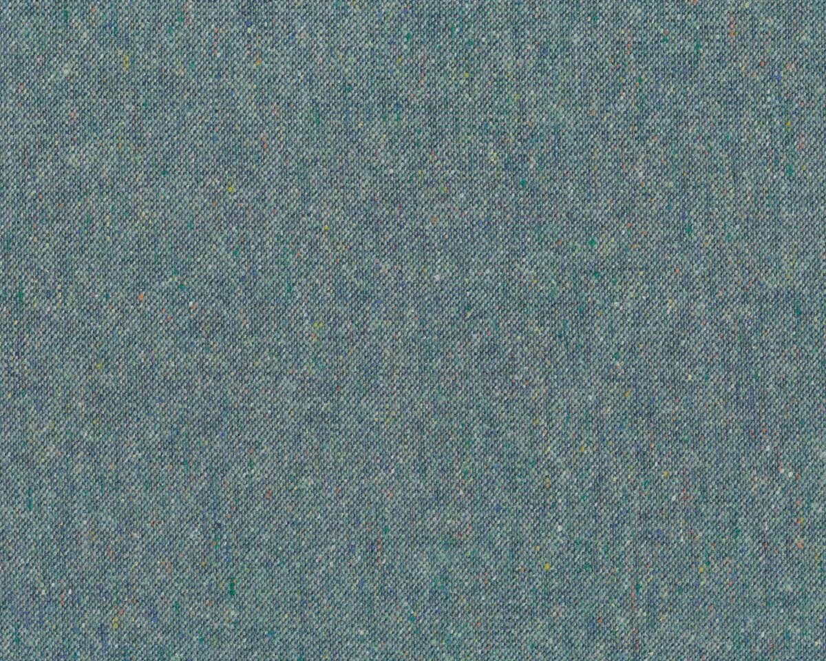 Wollstoff mit Seide, Tweed ALBA, graublau-türkis meliert, Hilco