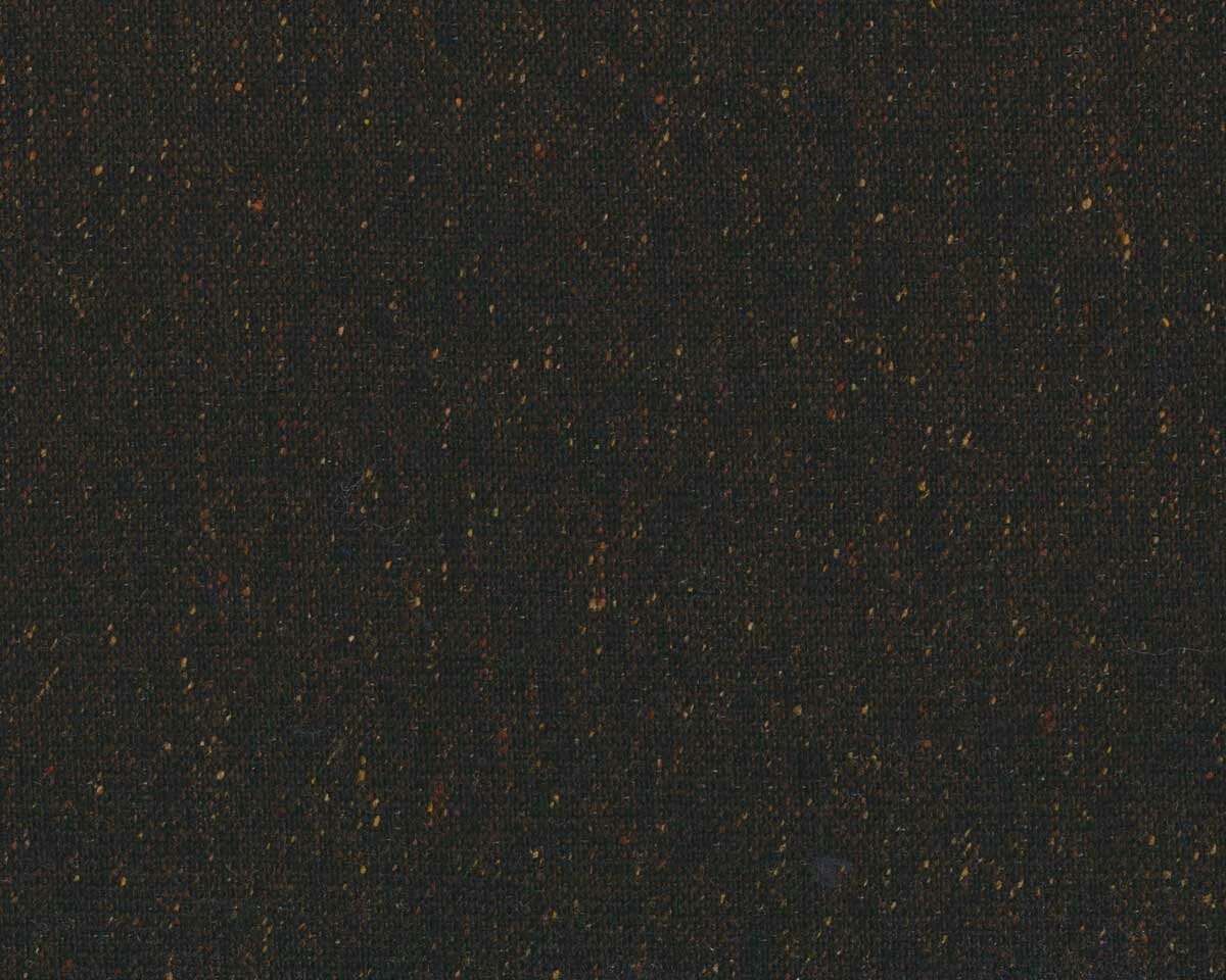Wollstoff mit Seide, Tweed CARDIFF, dunkelbraun meliert, Hilco