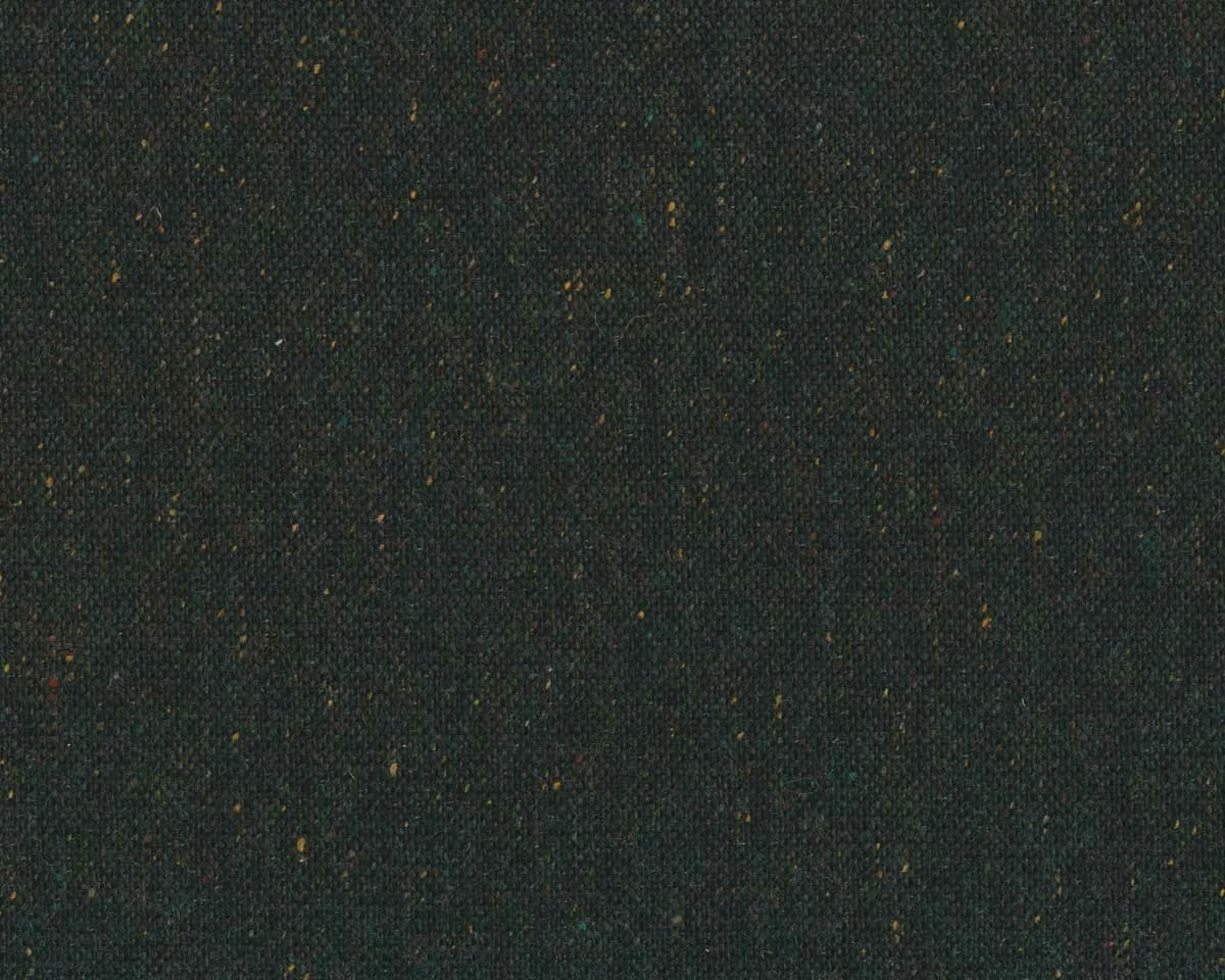 Wollstoff mit Seide, Tweed CARDIFF, dunkles tannengrün meliert, Hilco