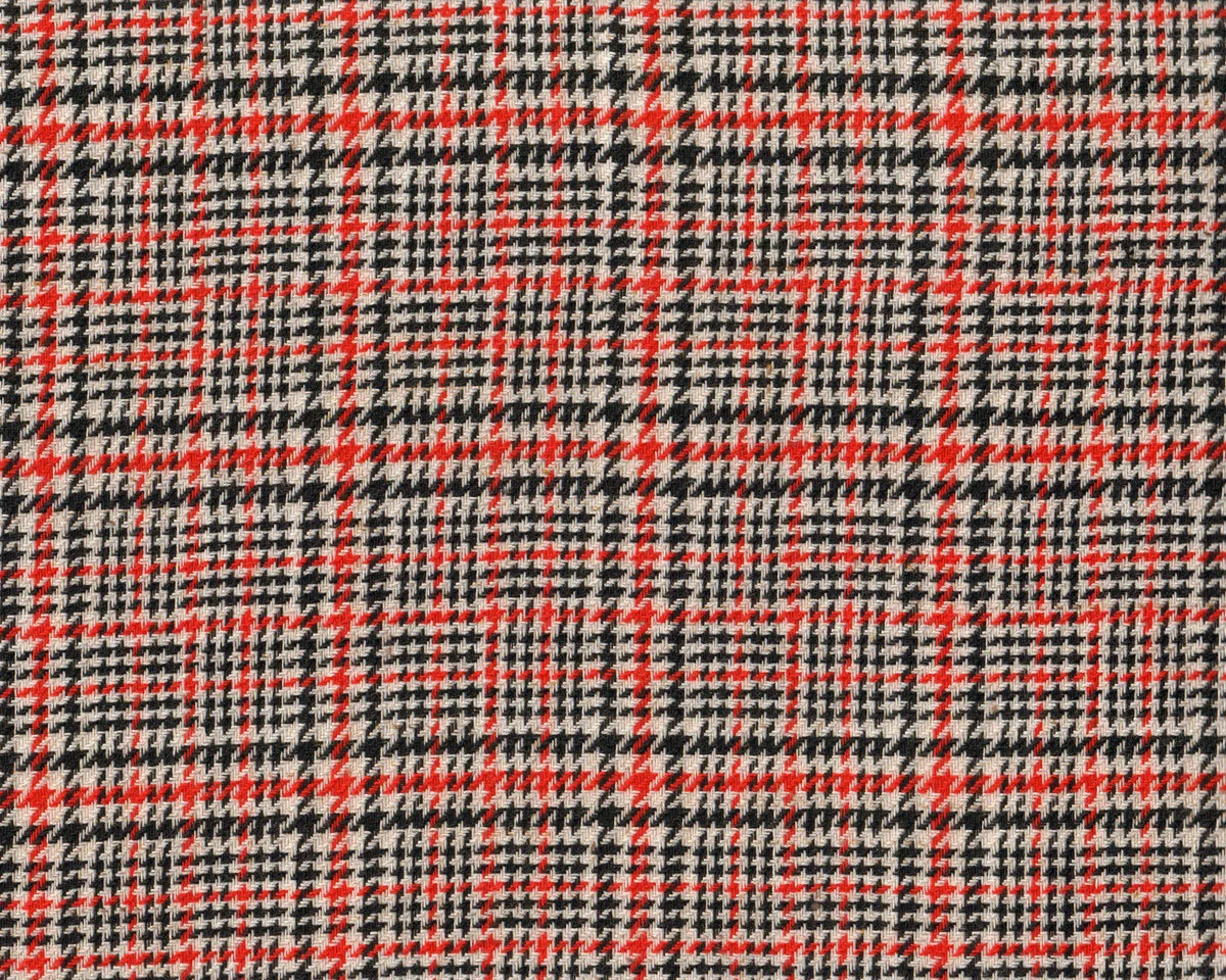 Wollstoff mit Viskose COLLIN, Glencheck-Karo, rot-schwarz, burda style