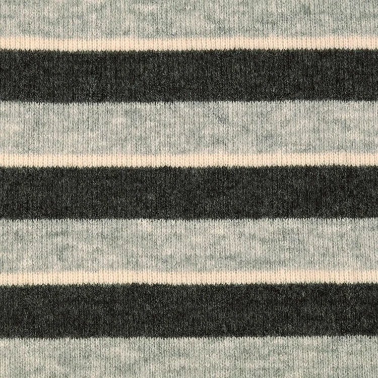 Wollstrickstoff Colour Stripes, grau