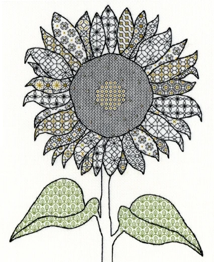 Bothy Threads - Blackwork Sunflower