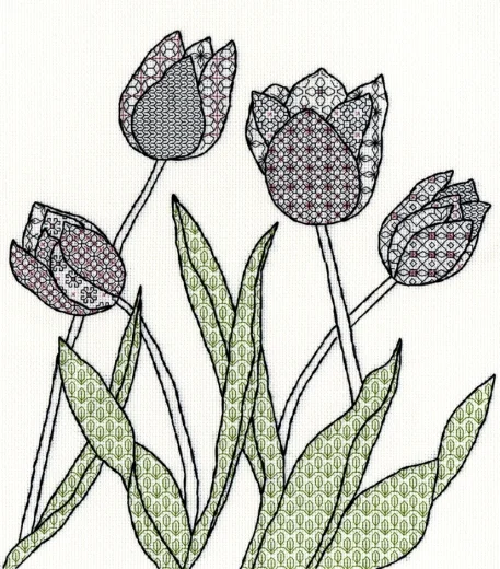 Bothy Threads - Blackwork Tulips