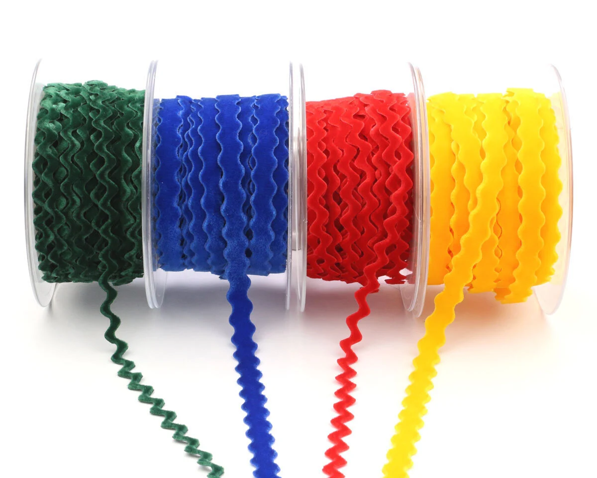 Zacken-Samtband RIC RAC, 12 Farben