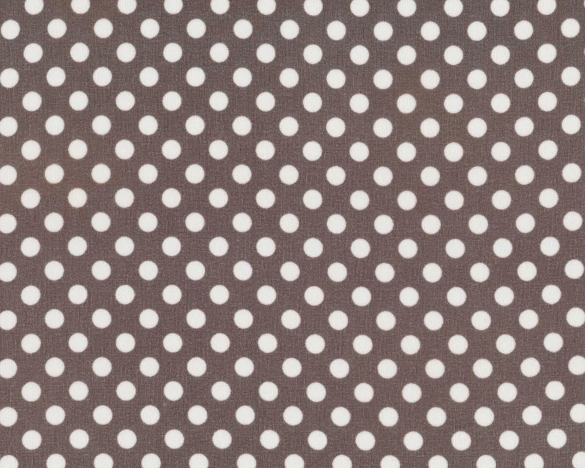 Zarter italienischer Chiffon TACITA, Punkte, braun-weiß