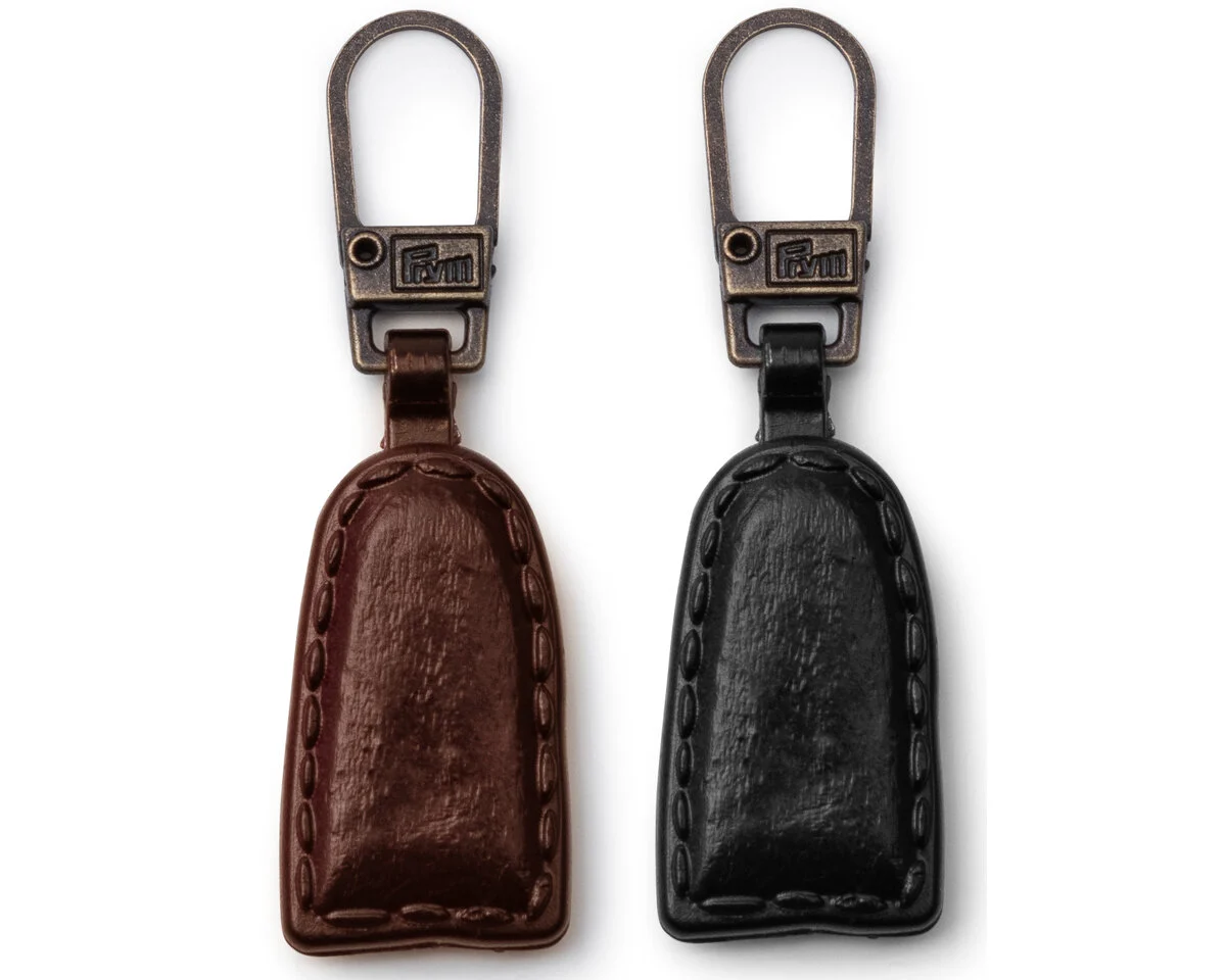 Zipper LEDERLOOK mit Lederimitat, Prym