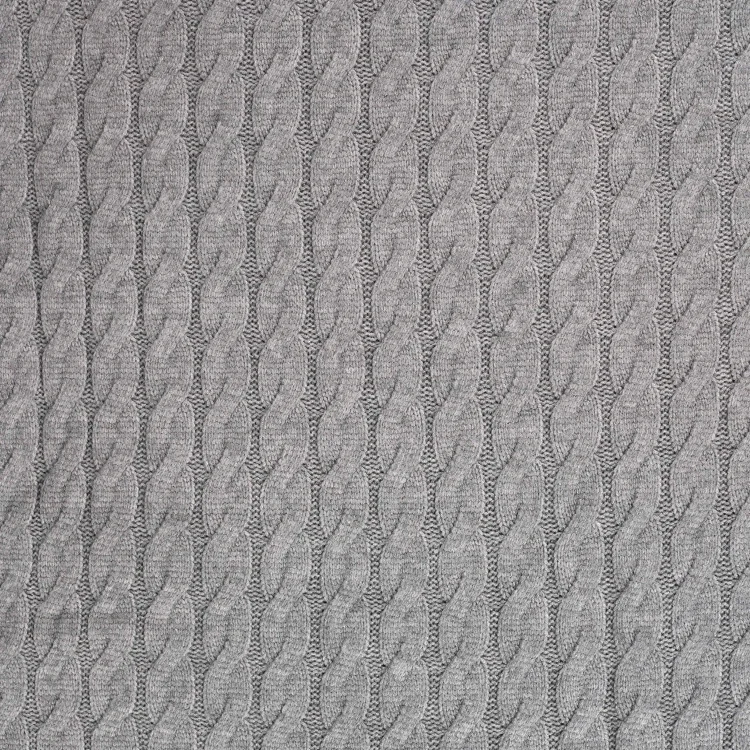 Zopfstrickstoff, grau