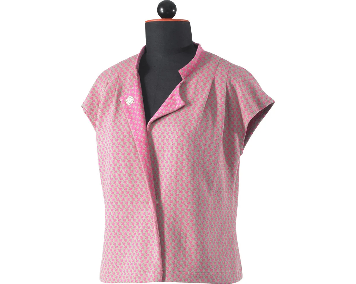 Zwischenmass Schnittmuster BLUSE MIT STEHKRAGEN